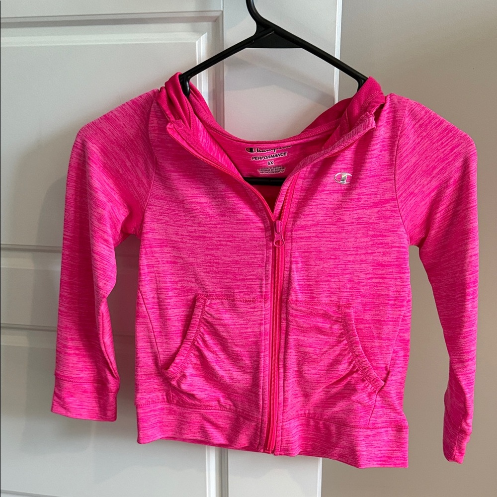 Champion Kids Bright Pink Zip-Up Hoodie